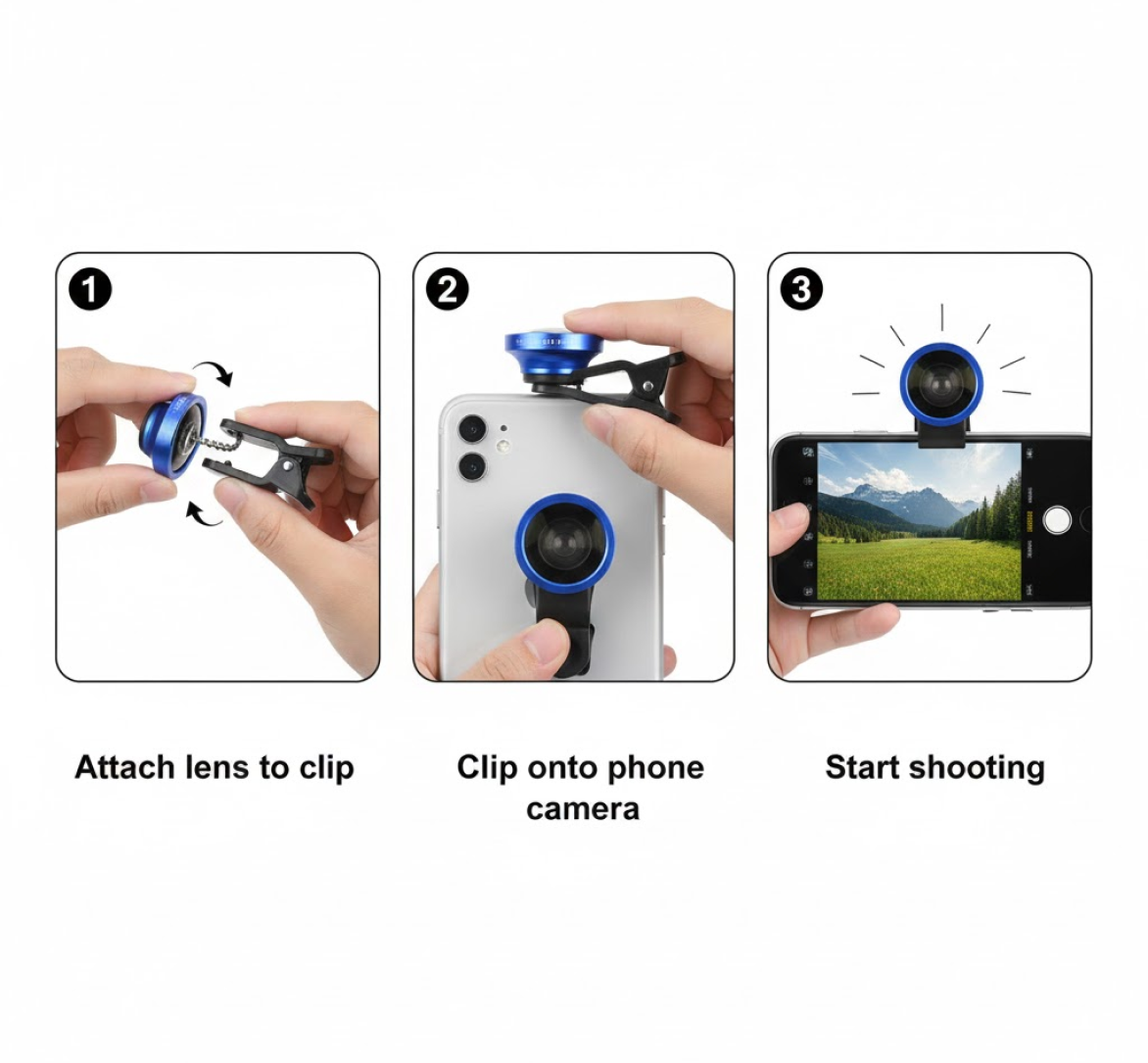 Wide-angle lens showcasing expanded field of view on smartphone display