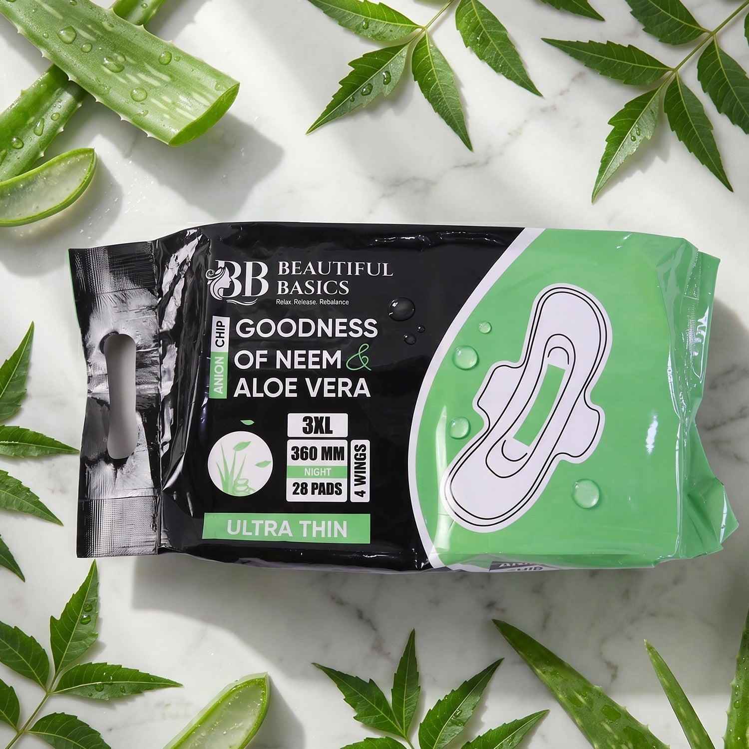 Real photo of sanitary pads pack for women night use