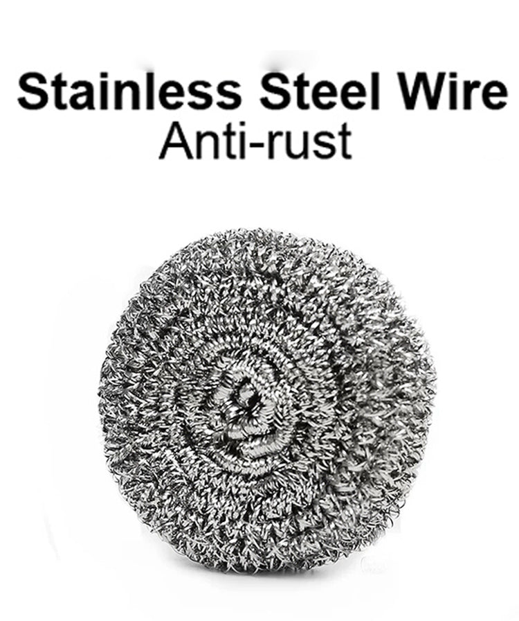 High-quality round stainless steel scrubbing pads, a pack of 6.