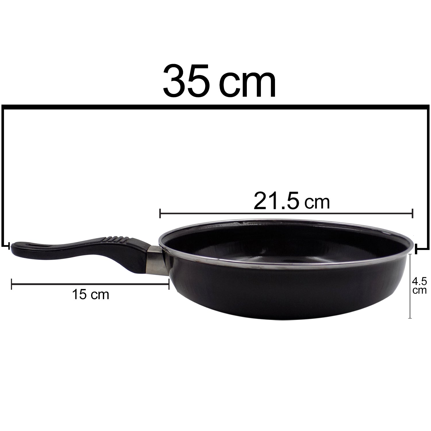 Close-up of the induction base of the nonstick fry pan.