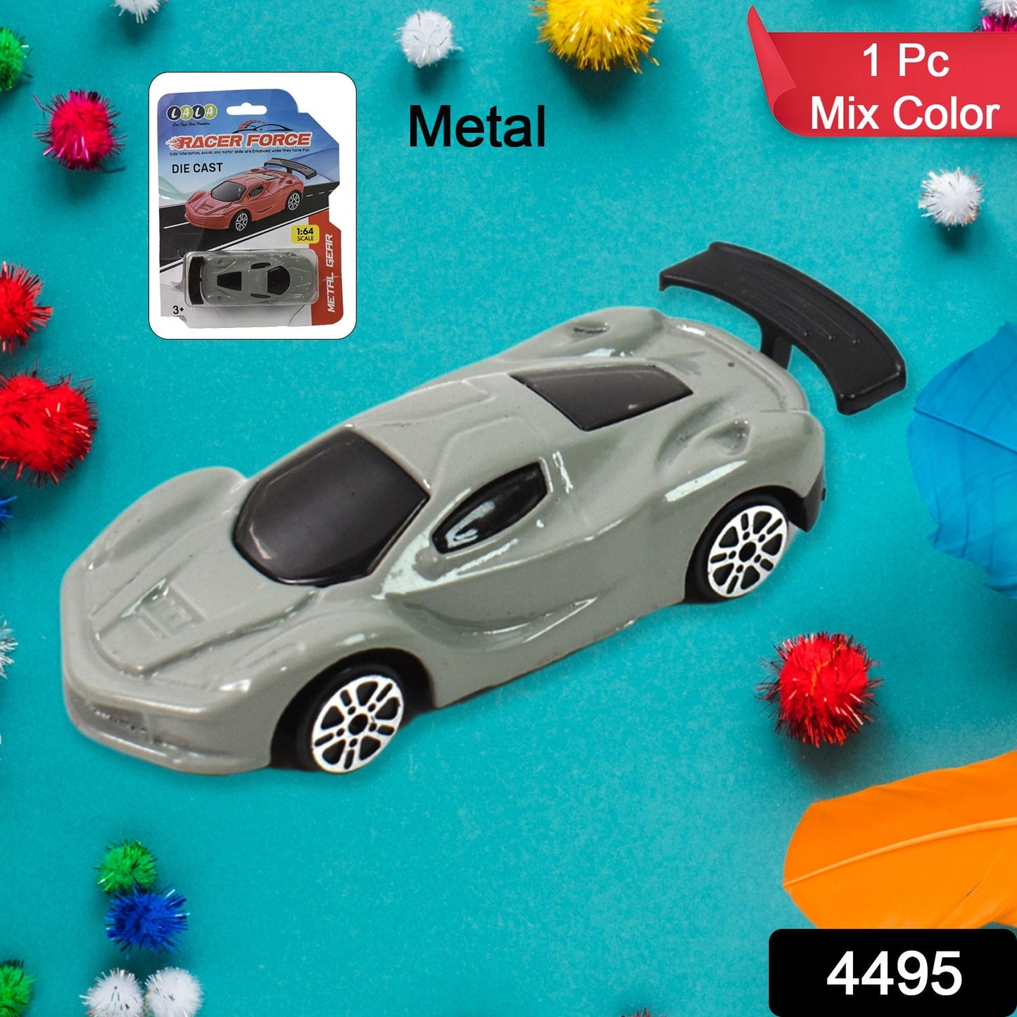 Multicolor Metal Mini Car Toy with openable doors for realistic play