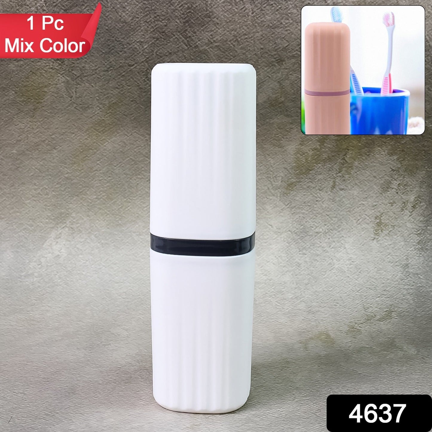 Hygienic plastic toothbrush holder case, ideal for travel and daily use, against a clean background.