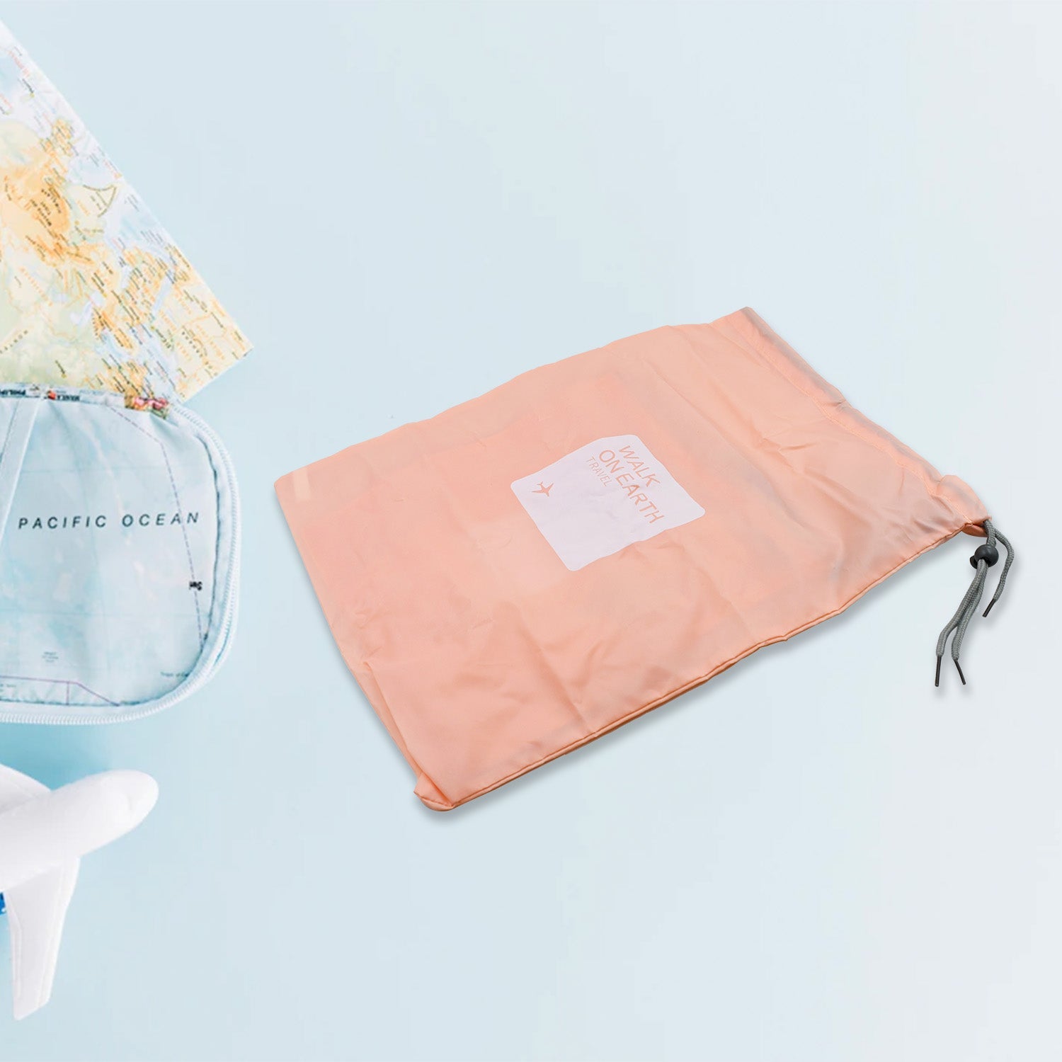 Compact folding travel storage bags ready for packing.