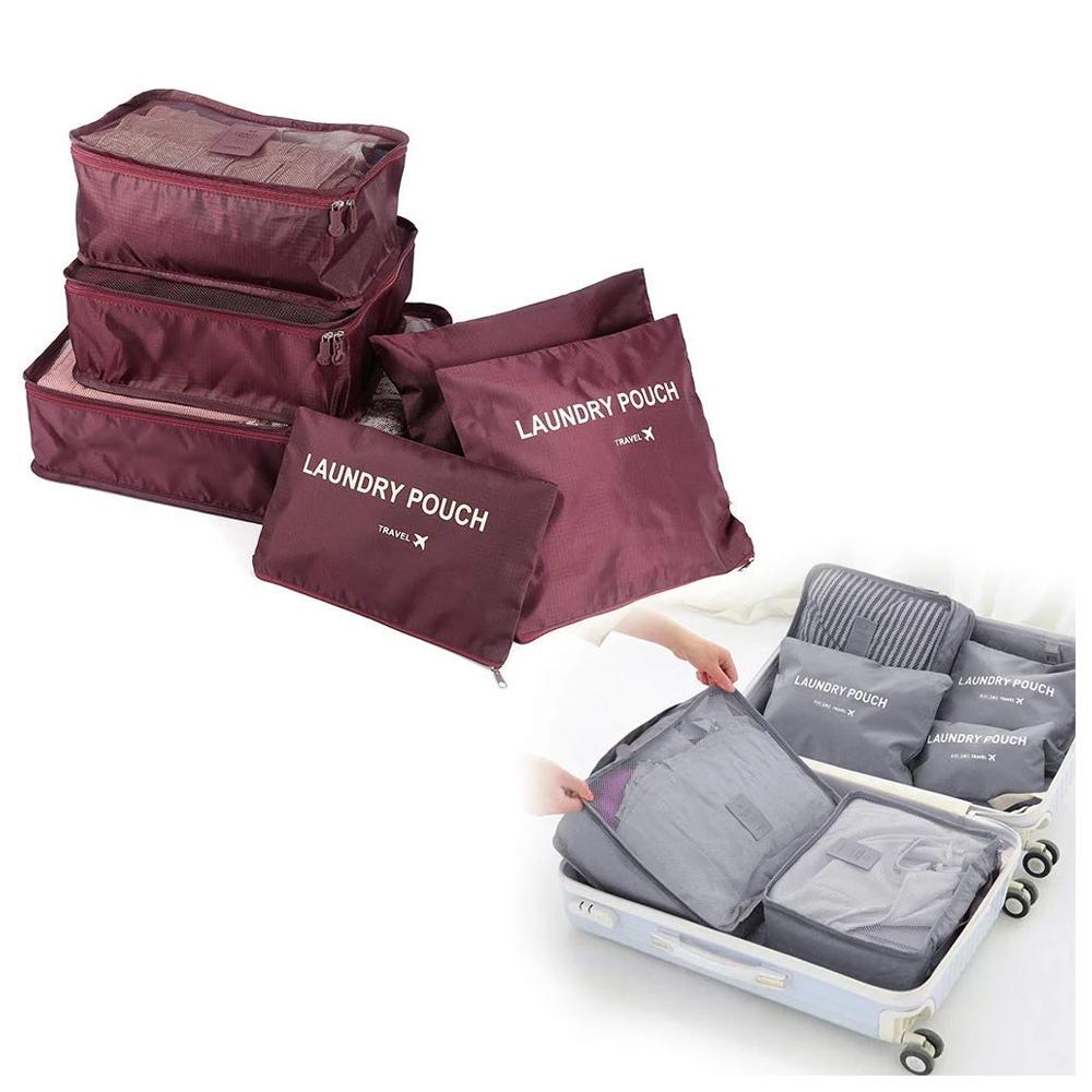 Detail of the durable, waterproof Oxford textile material used in the organizer bags.
