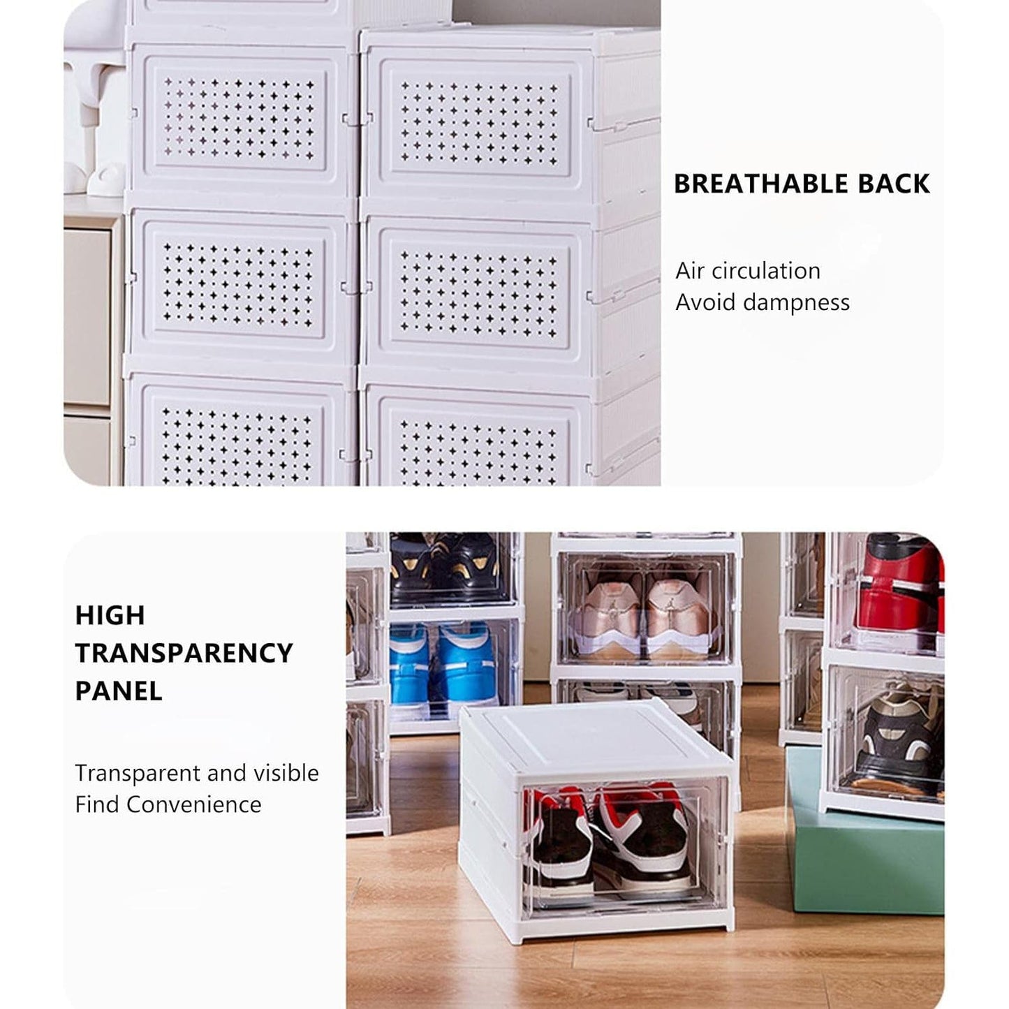 Modular components of the foldable utility cart, demonstrating its easy assembly and stackable design.