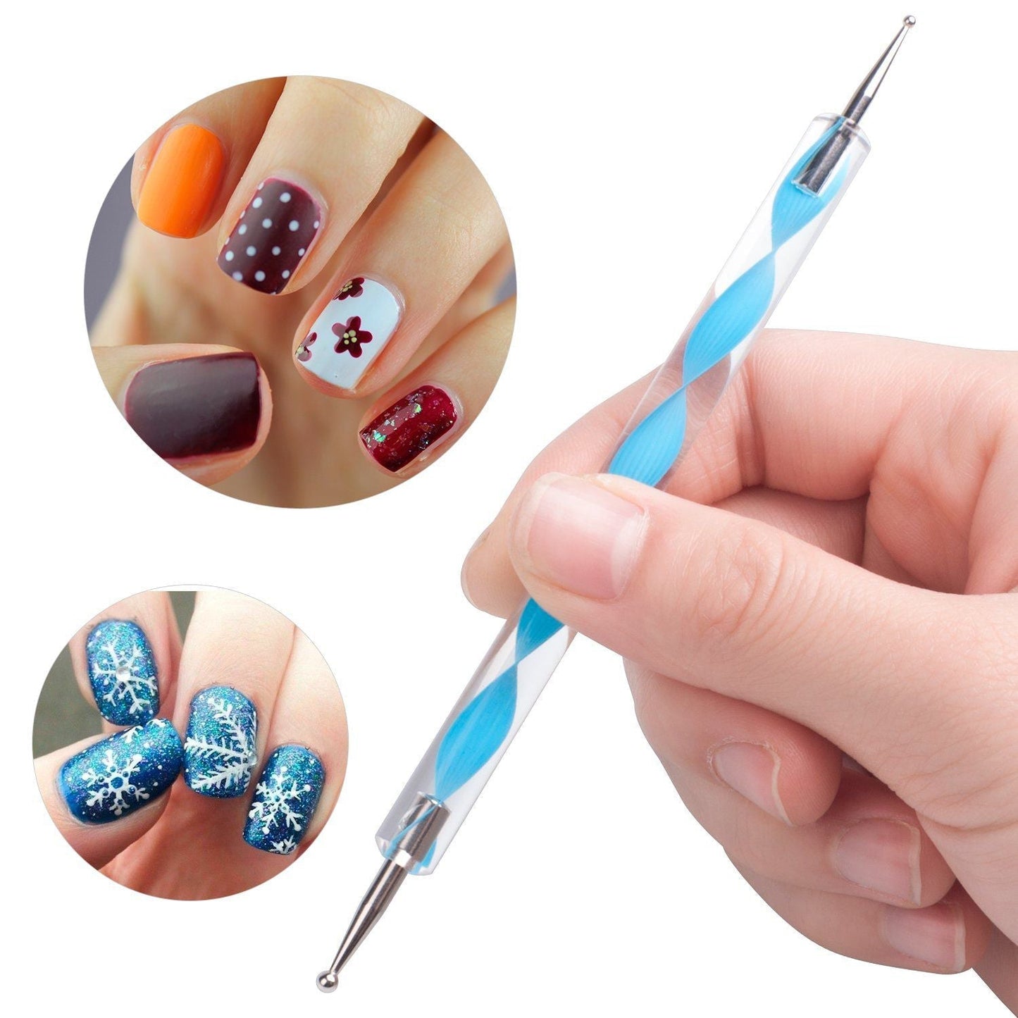 Aesthetic arrangement of nail art pens for showcasing.