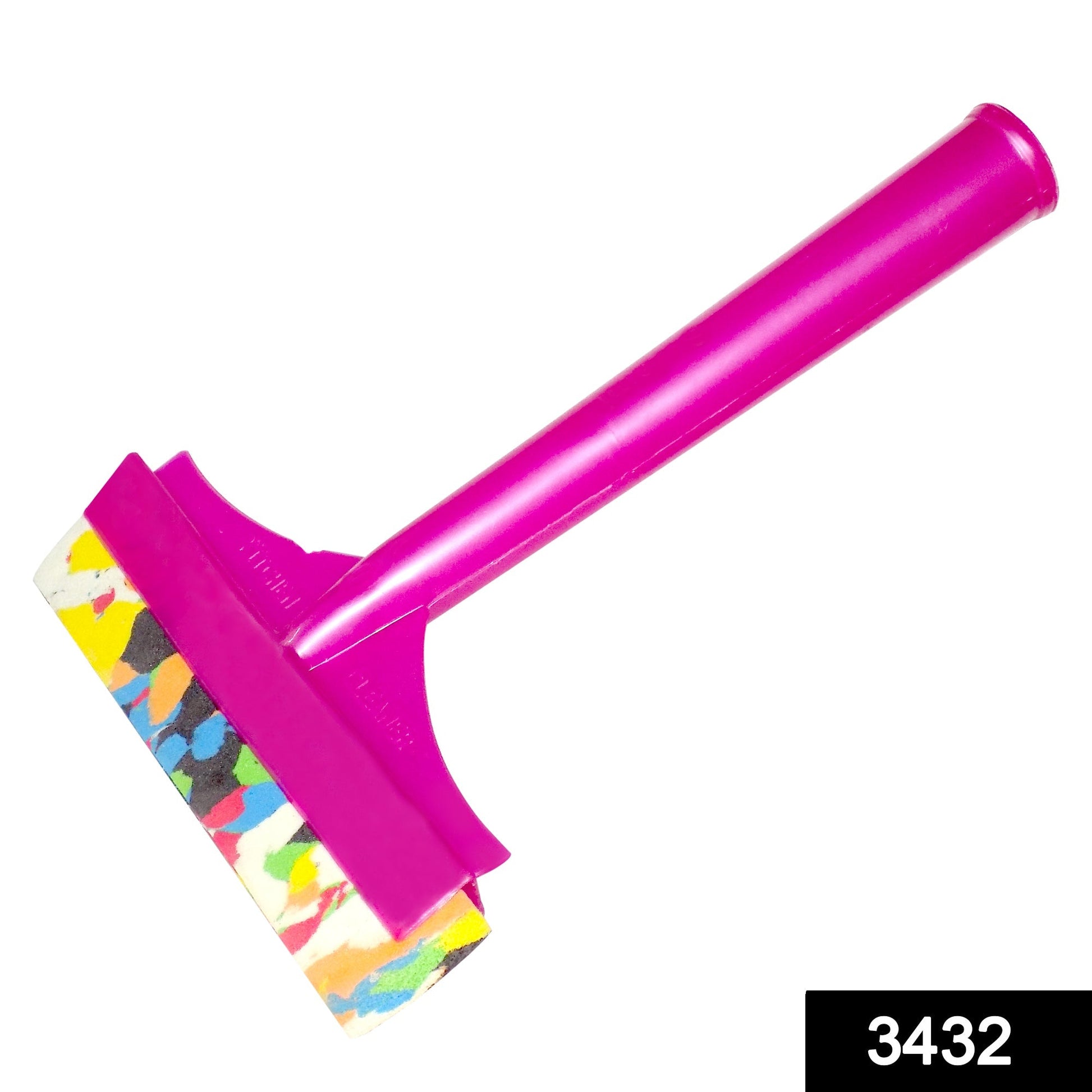 Close-up of the durable plastic handle of the Gambit floor cleaning wiper.