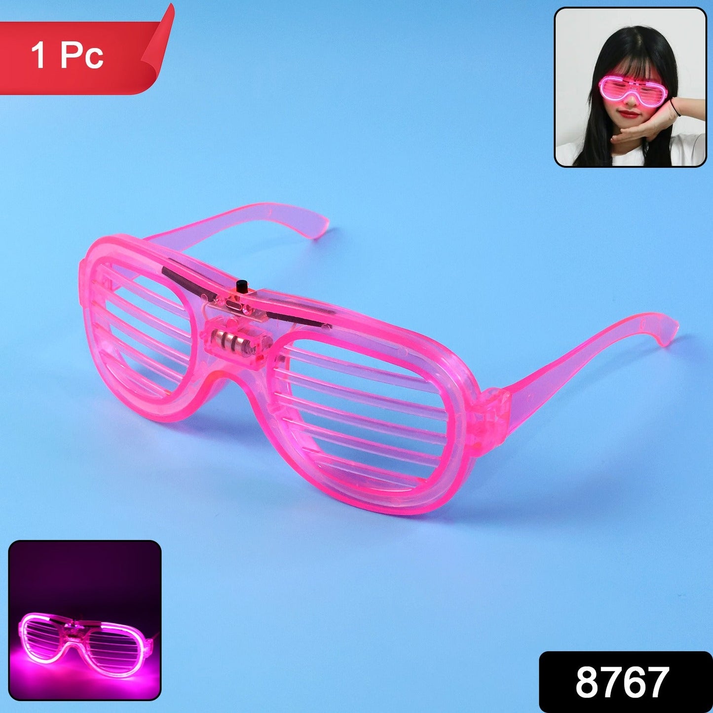 Colorful LED light-up party glasses ideal for night events