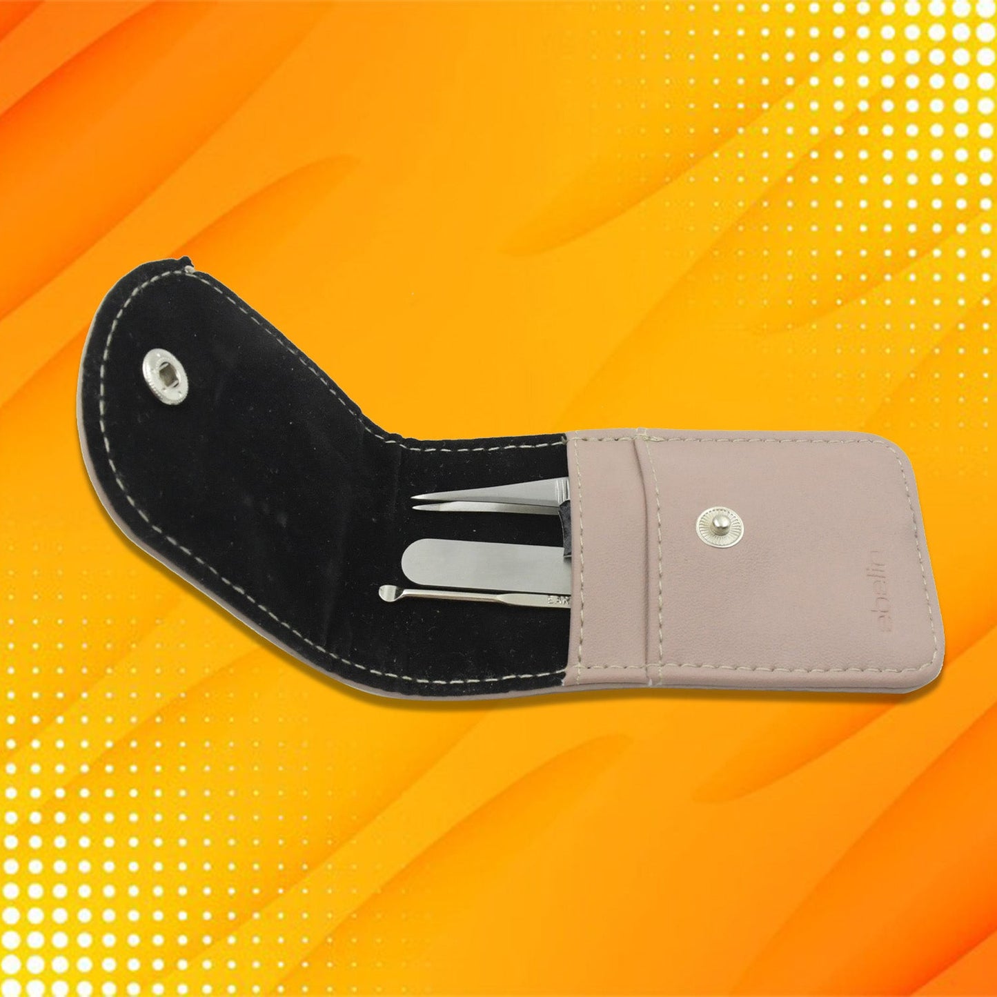 Compact 4-piece nail care set with a focus on the durable travel case.
