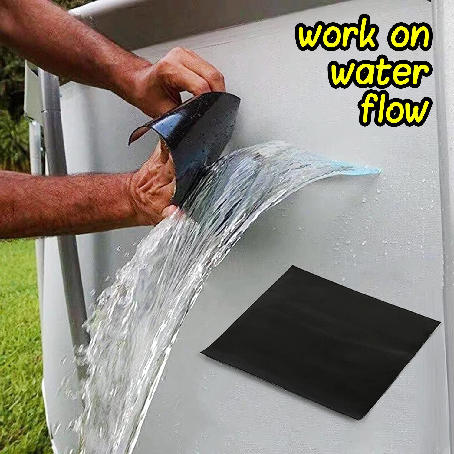 Illustration demonstrating the easy application steps of the BoltForce repair tape.