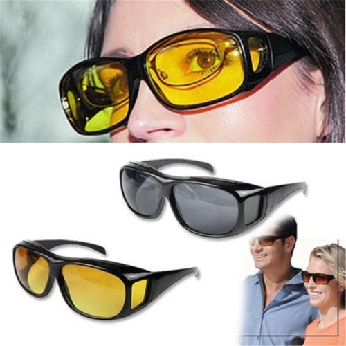 Safora Night Driving Glasses with anti-glare yellow lenses.