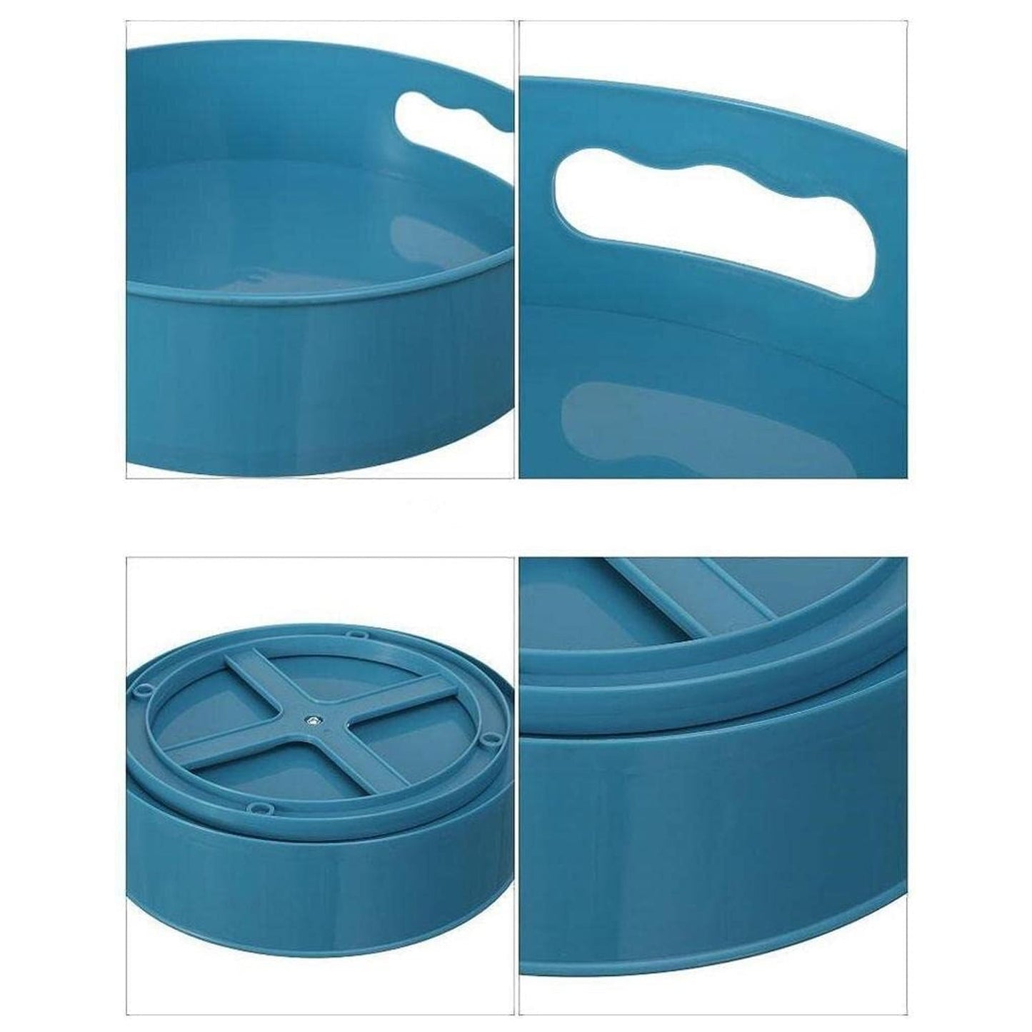 Close-up of the smooth-turning ball bearing base of the kitchen organizer.