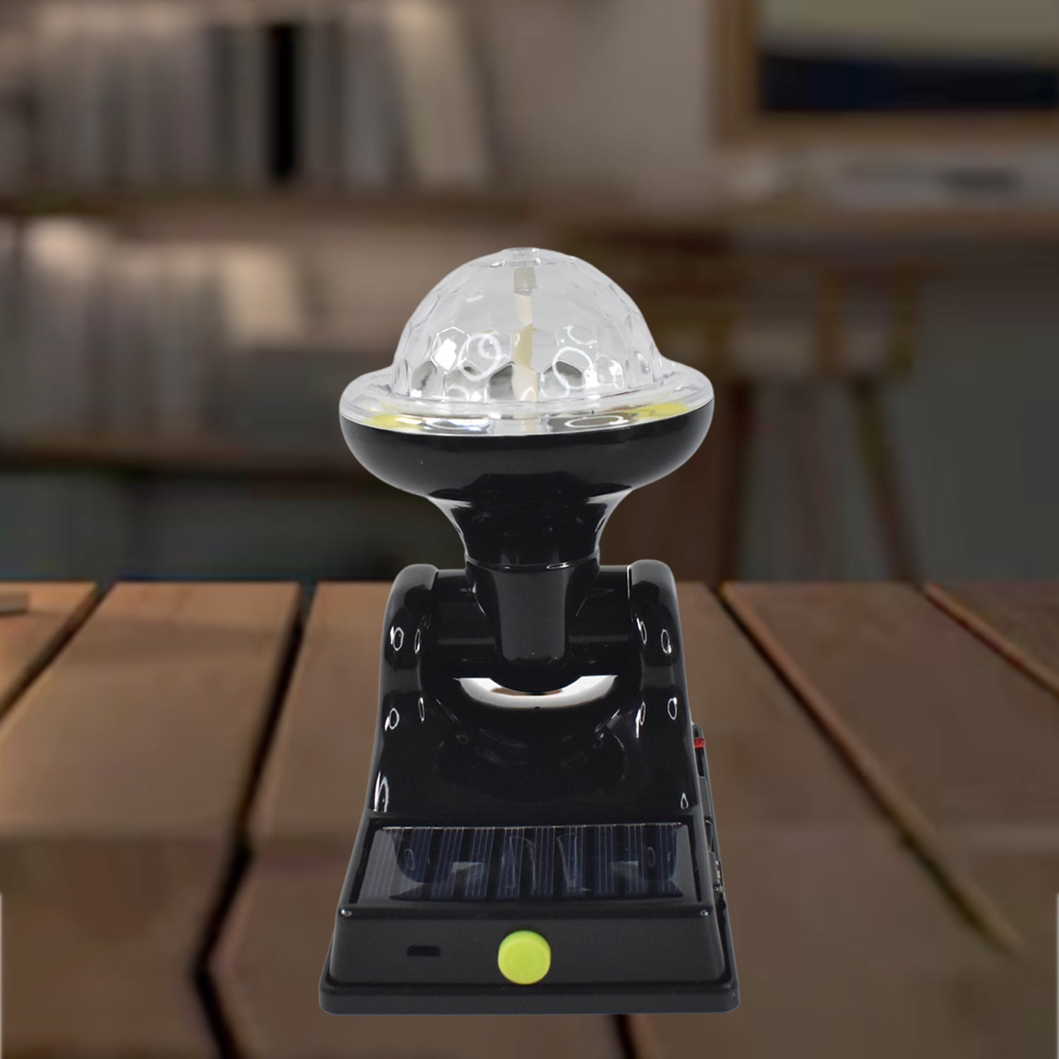 Multifunctional LED solar party light casting vibrant colors