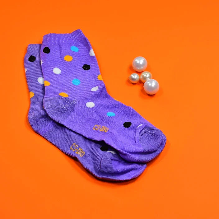 A collection of comfortable and stylish printed socks displayed in a flat lay.