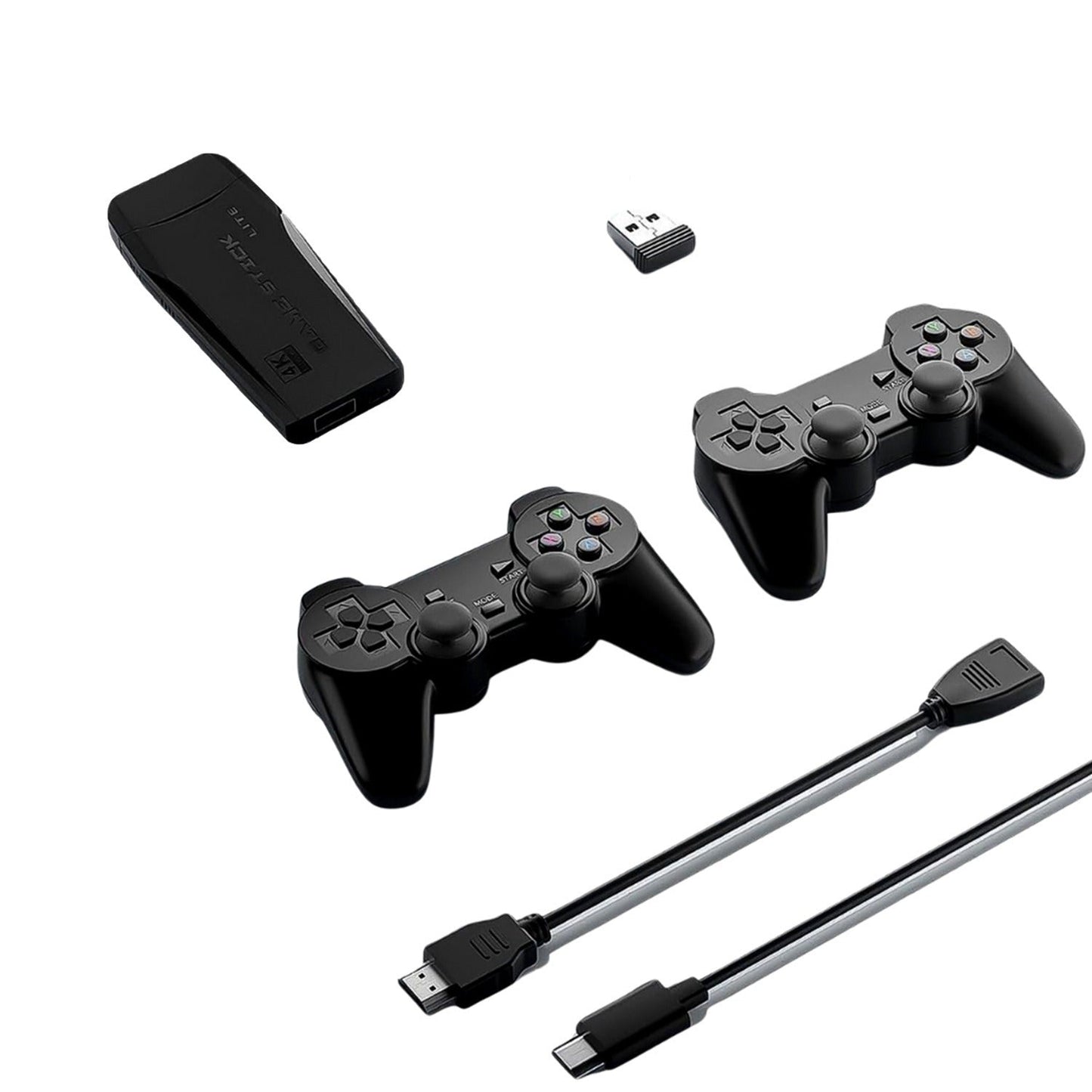 Close-up of the ergonomic wireless game controller with arcade-style 3D rocker.