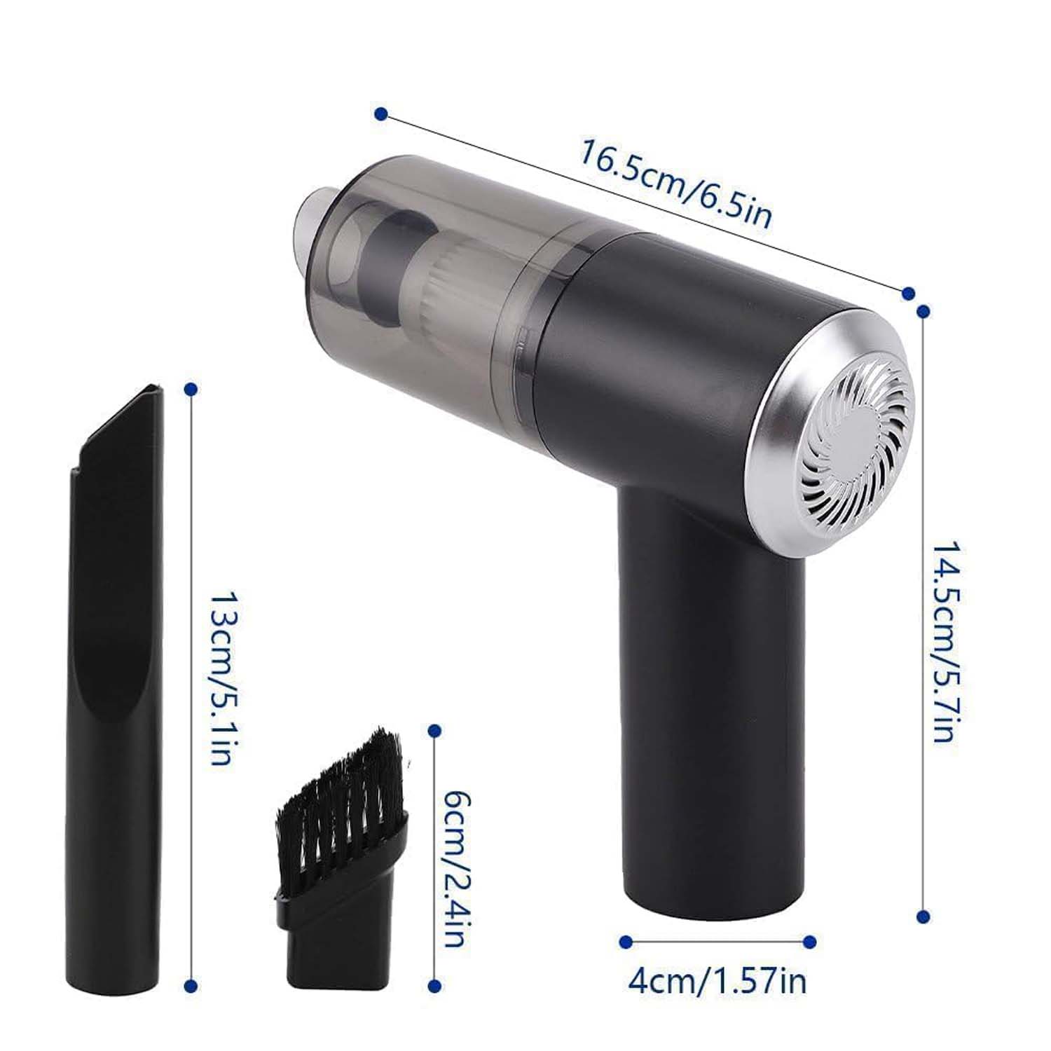 Retail packaging of the 3-in-1 portable vacuum cleaner.