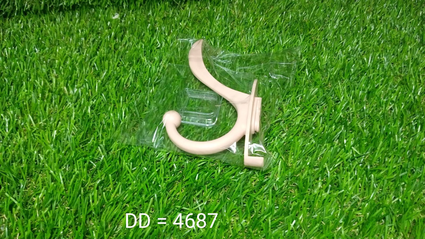Single clear plastic self adhesive wall hook, showcasing its minimalist design.