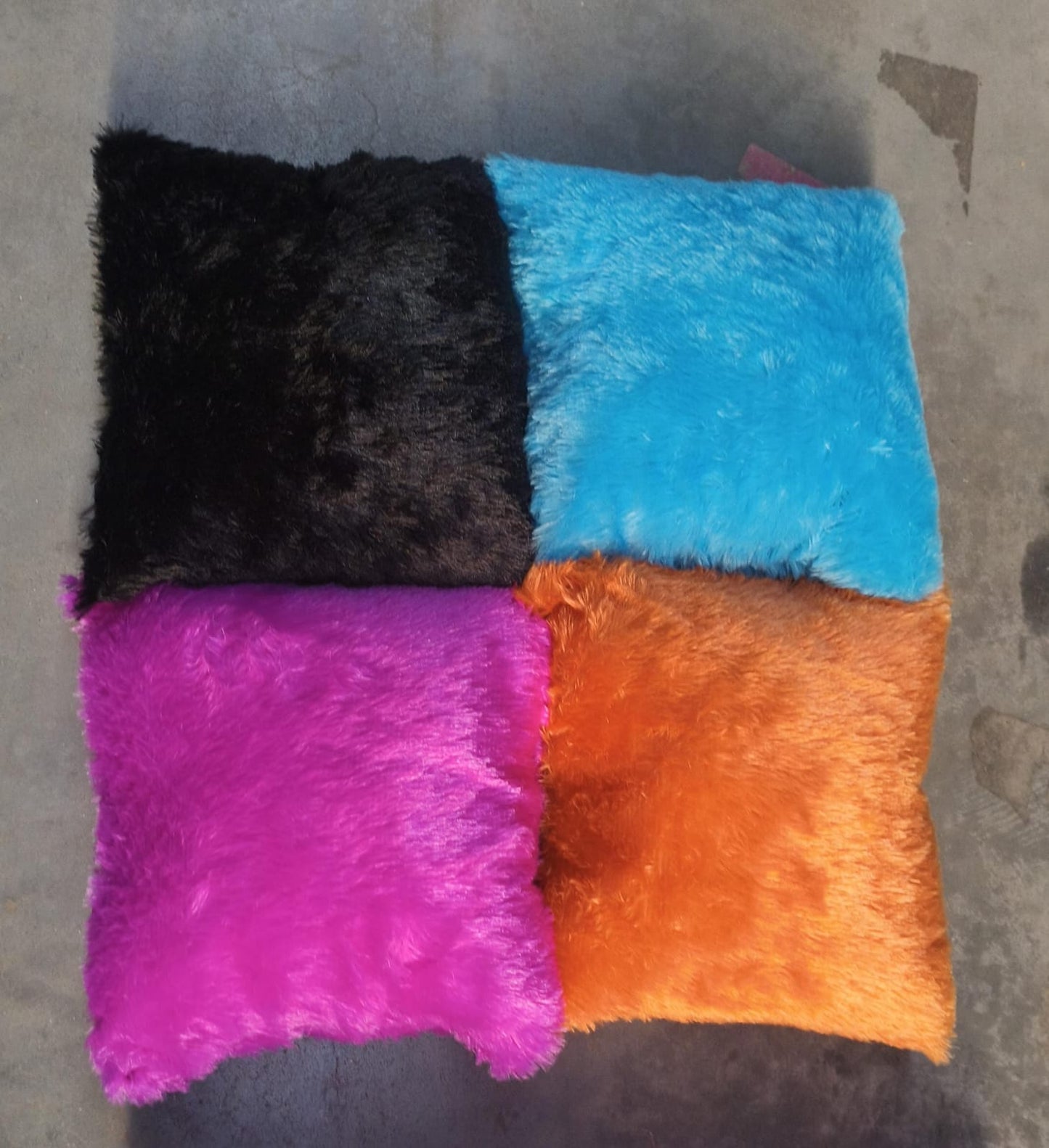 Elegant fluffy cushion pillow adding warmth to sofa