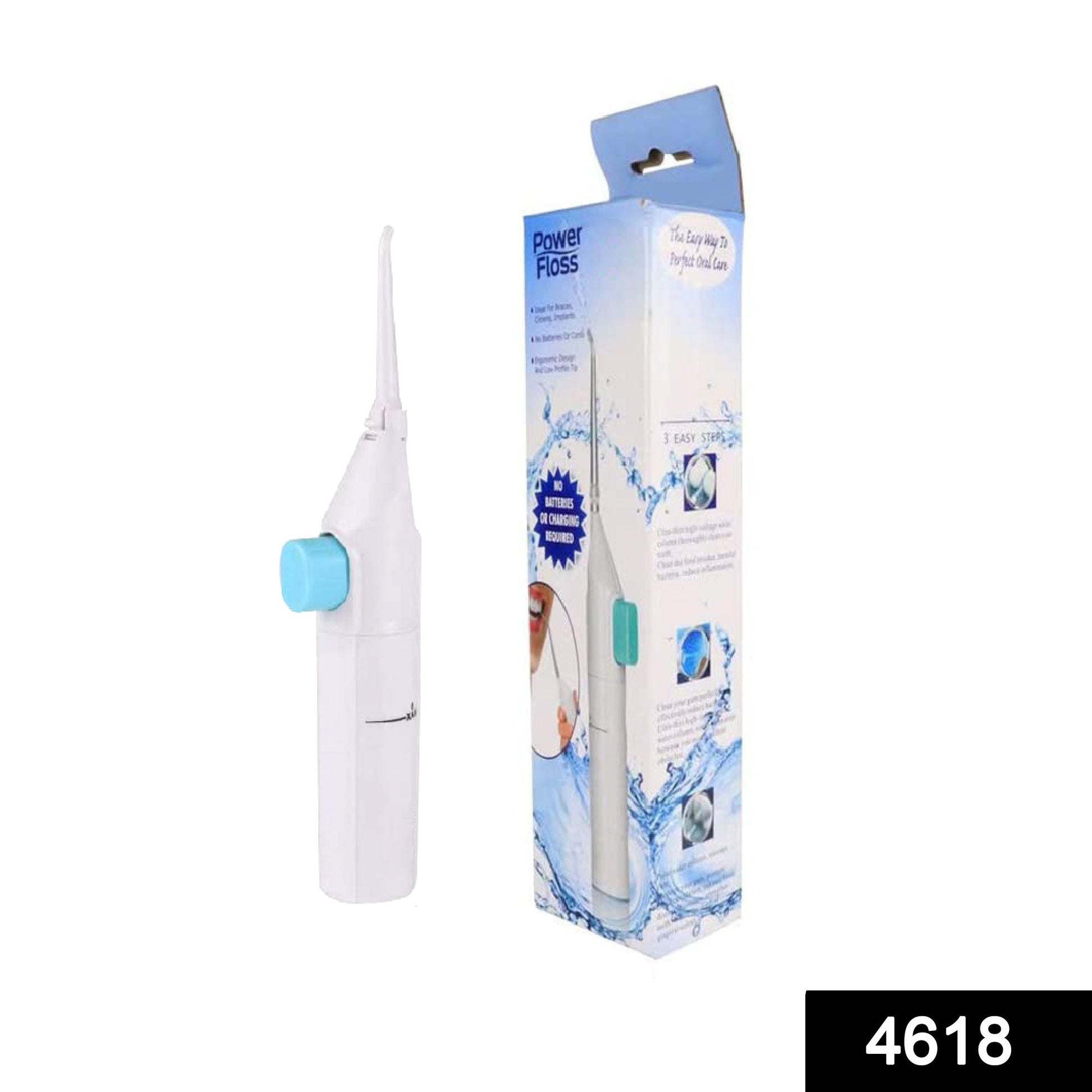Portable Water Flosser for dental hygiene on the go, showcasing its travel-friendly size.