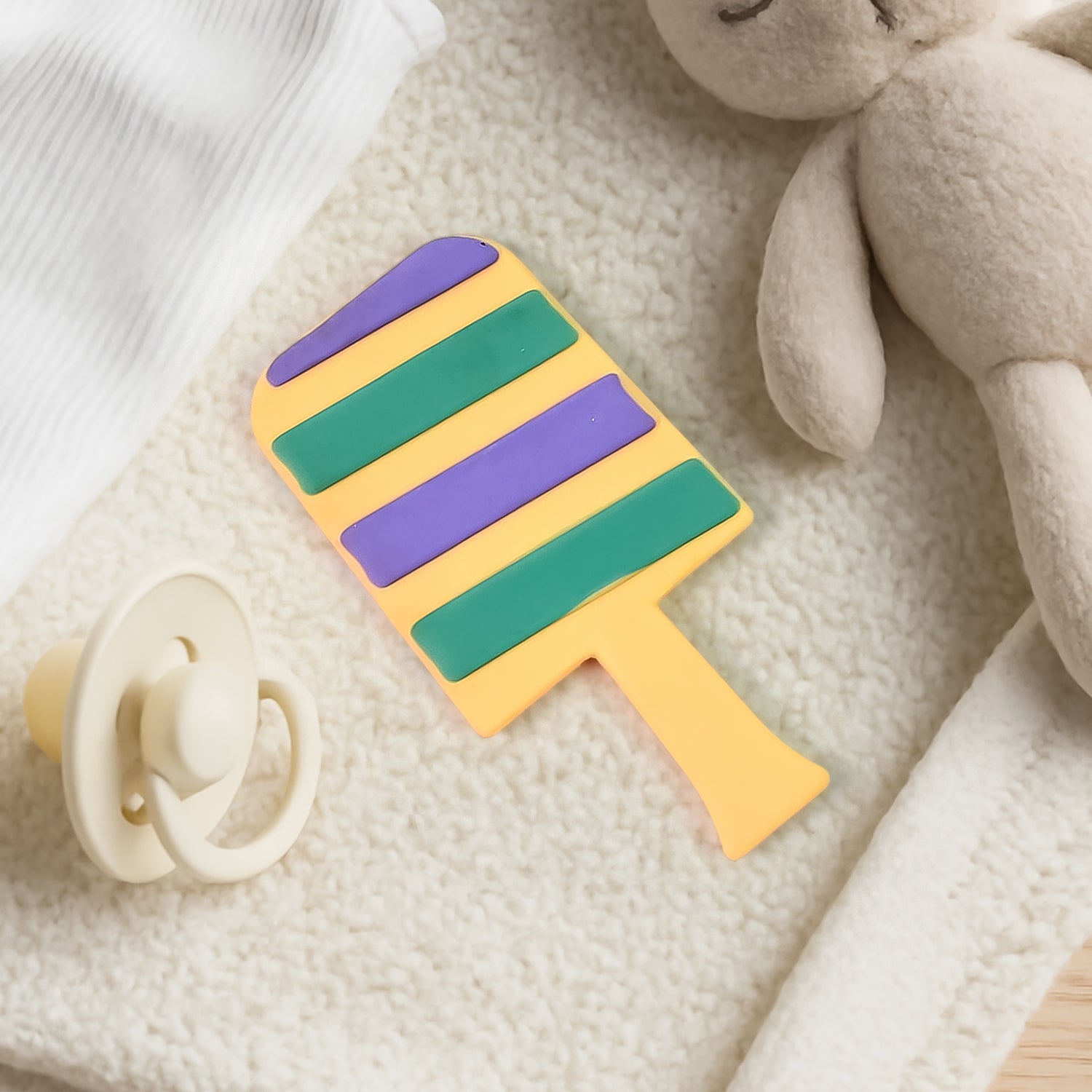 Silicone Candy Shape Baby Teether showing soft BPA-free silicone texture