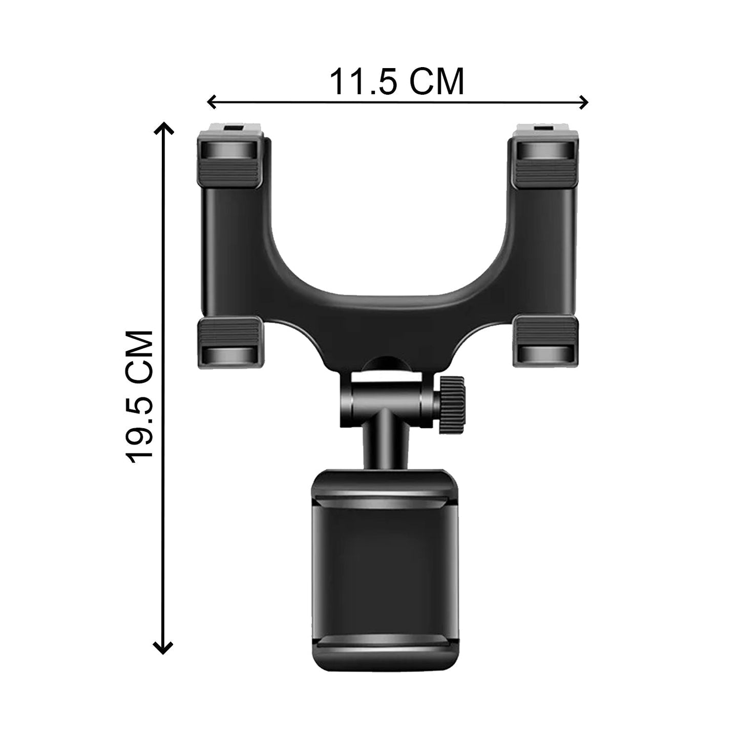 Driver's perspective of the phone mount stand for easy navigation.