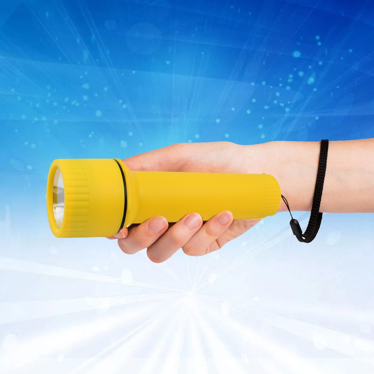 Versatile LED flashlight used for various daily tasks.