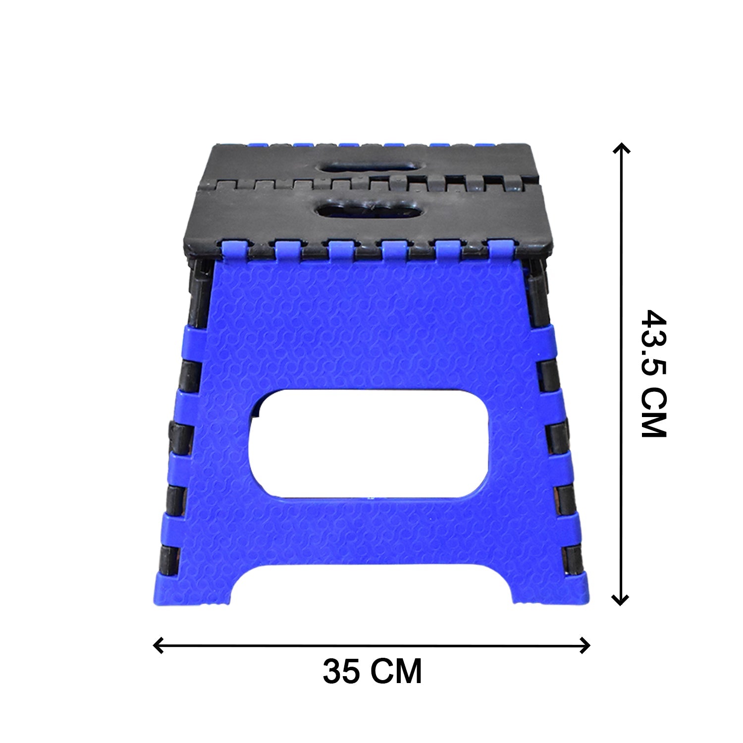 Easy-to-use foldable step stool, helping reach high shelves and cabinets.