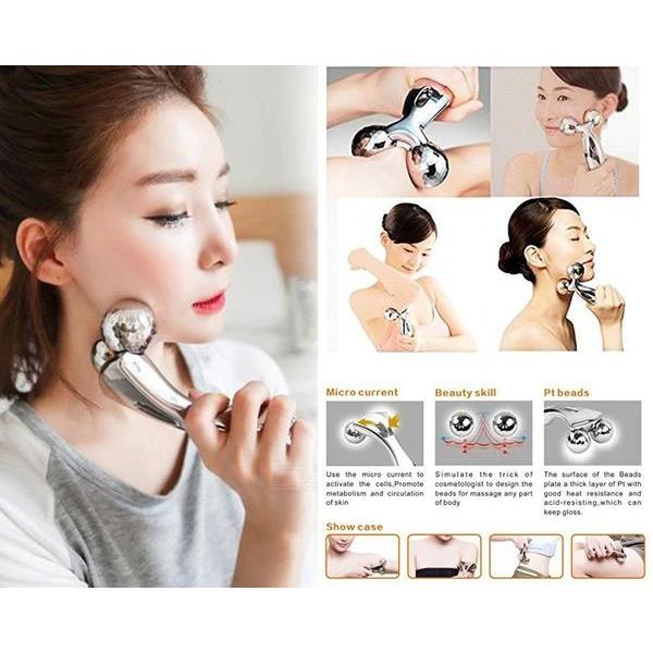 Achieve smooth, firm skin with the innovative 3D roller facial massager, ideal for daily beauty routines.