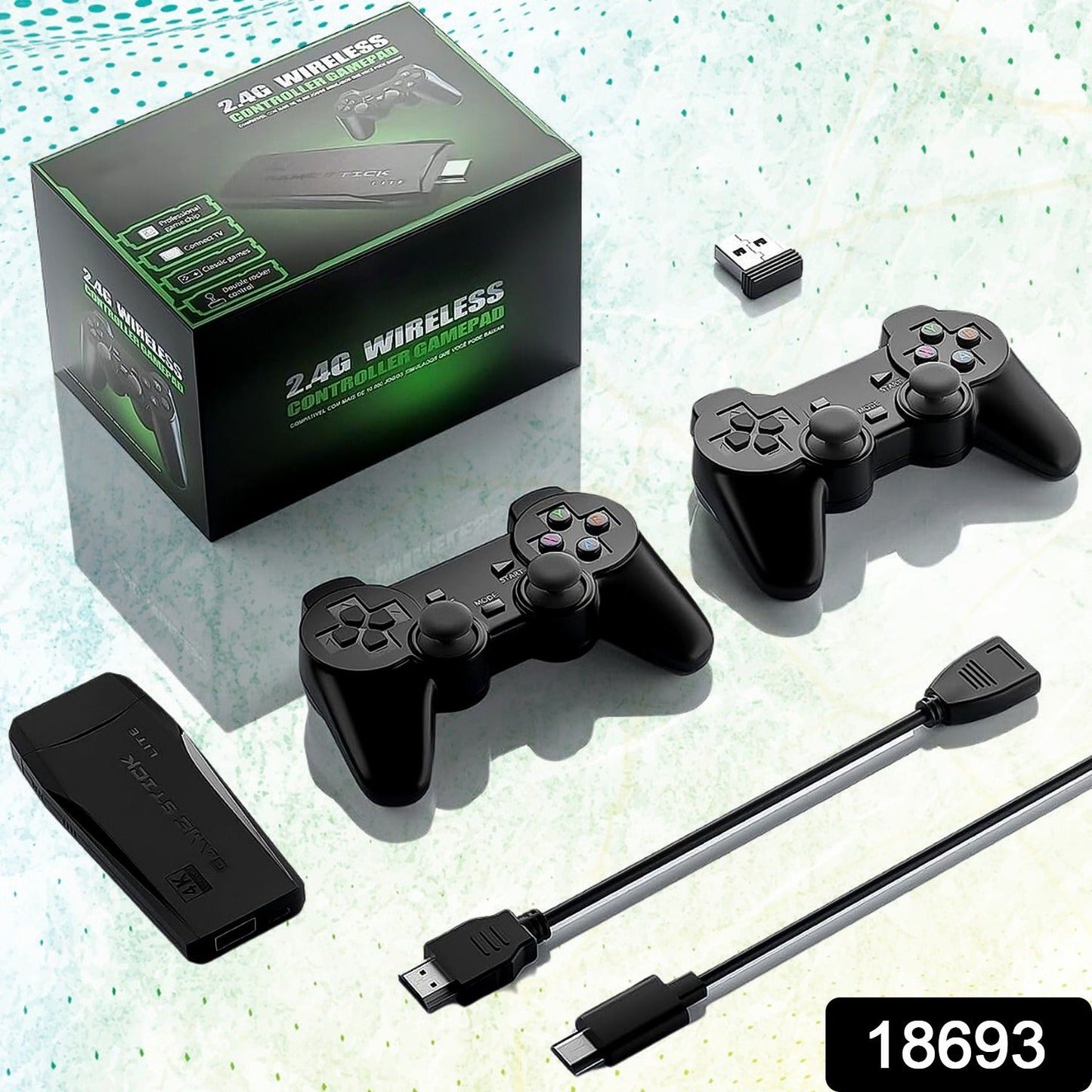 Wireless Gaming Console connected to a TV via HD output, ready for plug & play action.