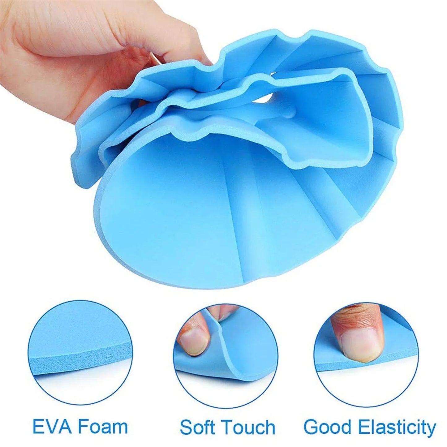 Adjustable baby shower cap in use, ensuring a happy, tear-free hair washing experience.