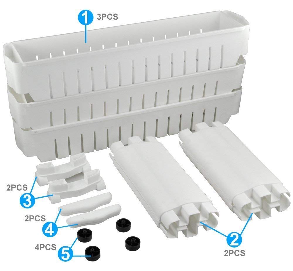 Detail shot of the removable wheels and sturdy base of the 3-tier storage rack.