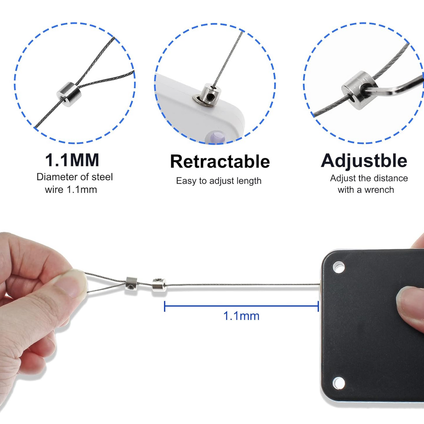 Automatic door closer suitable for various door types, including wooden and glass.