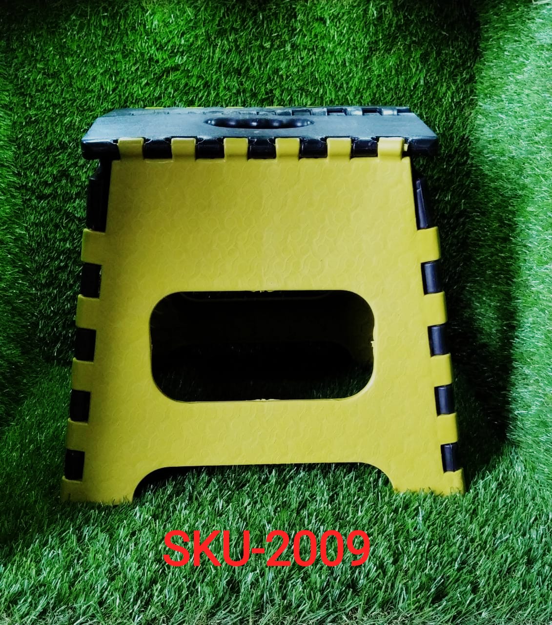Multicolor portable step stool with handle, easy to carry for various tasks.