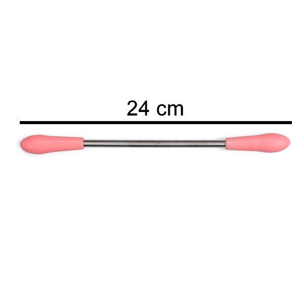 Durable carbon steel spring facial hair remover showcasing its coiled design.