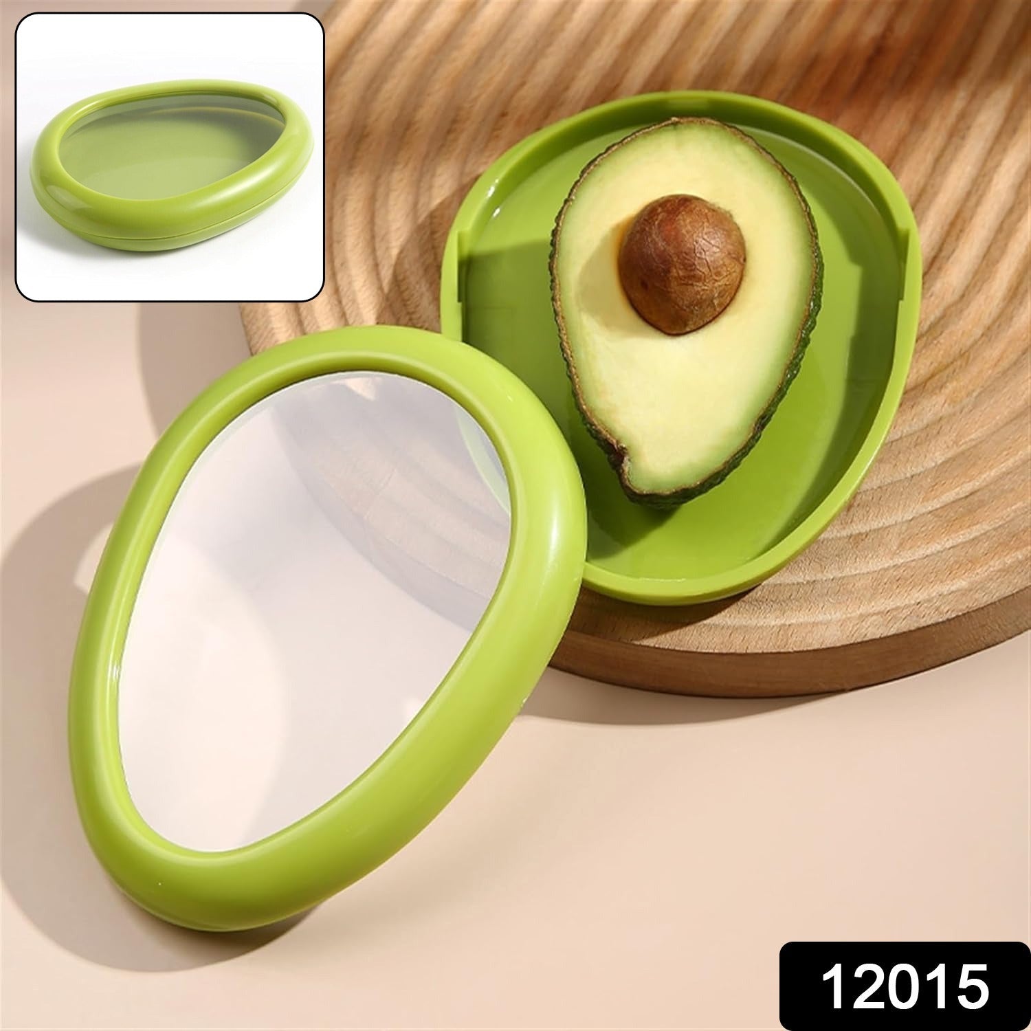 Oval vegetable saver with lid open, showcasing interior