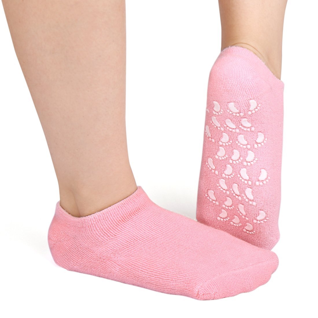 Hydrating gel socks for cracked and dry heels