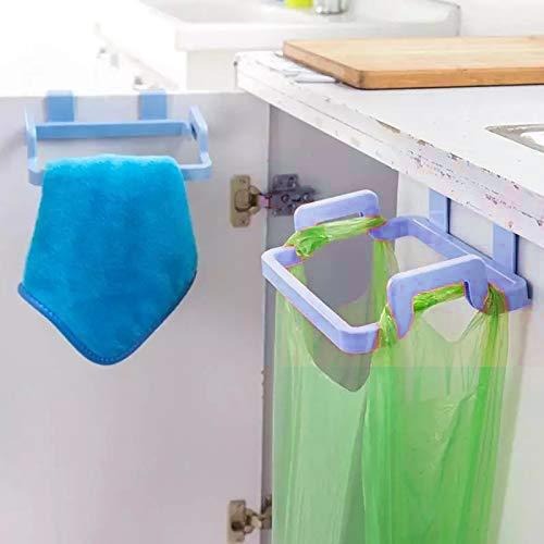 Compact rack holder designed for various plastic garbage bags.