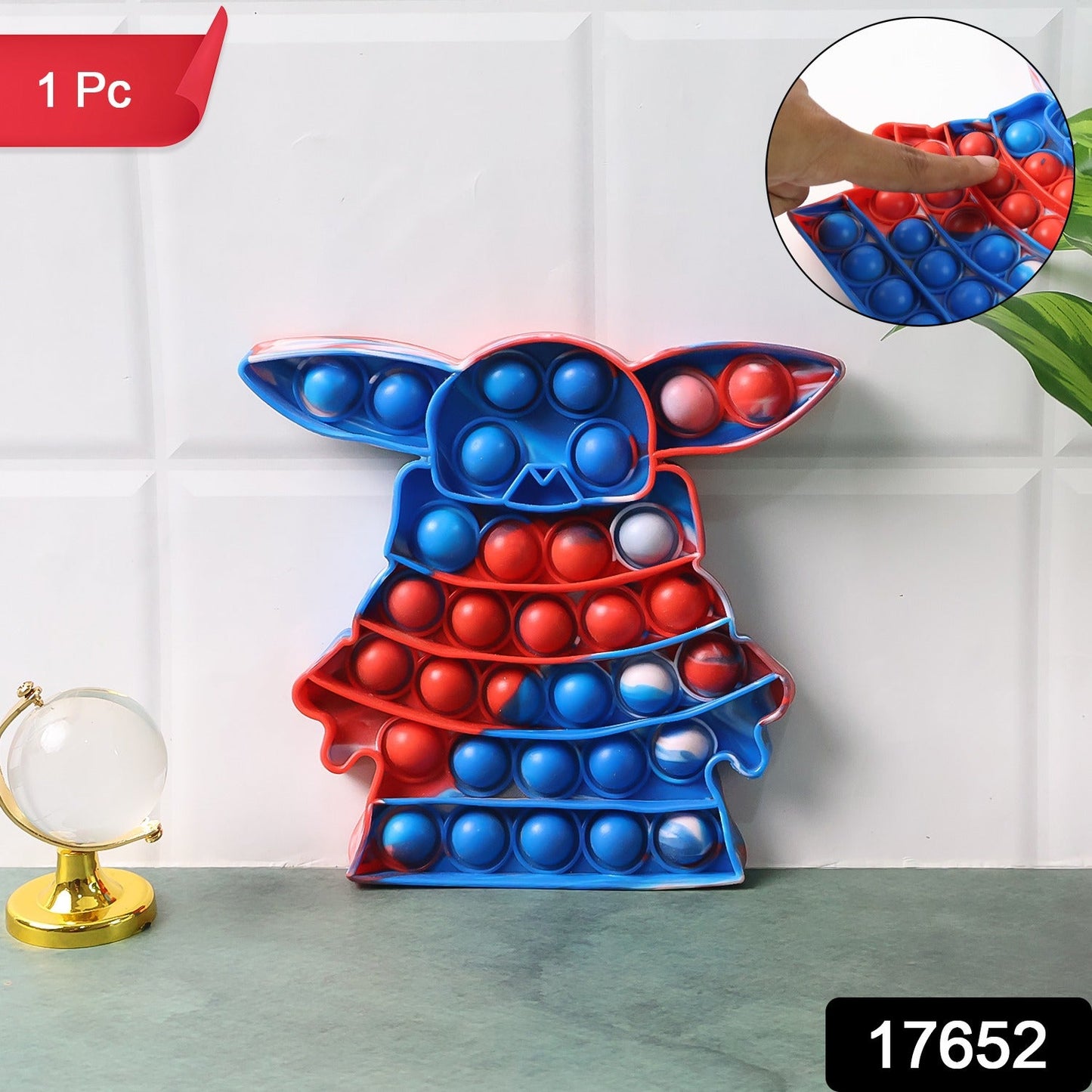 Close-up of silicone Pop It fidget toy showing bubble details