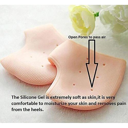 Packaging of the moisturizing silicone gel heel socks for cracked heel repair.