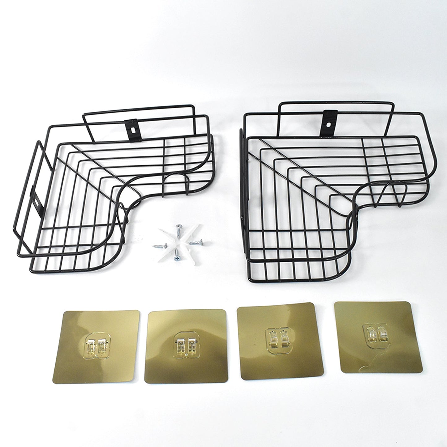Stylish metal corner shelf for bathroom storage with rustproof finish