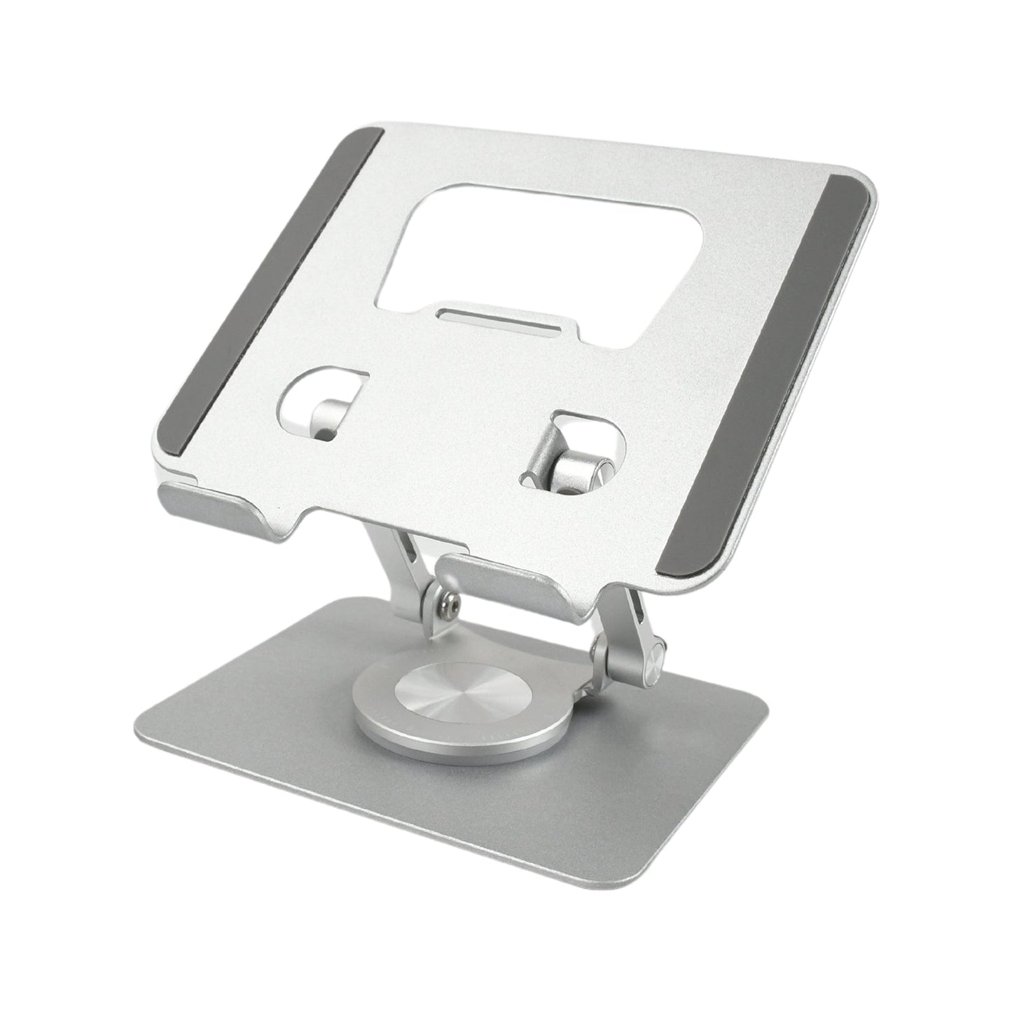 Laptop placed securely on the Phonixio adjustable stand, improving desk ergonomics.
