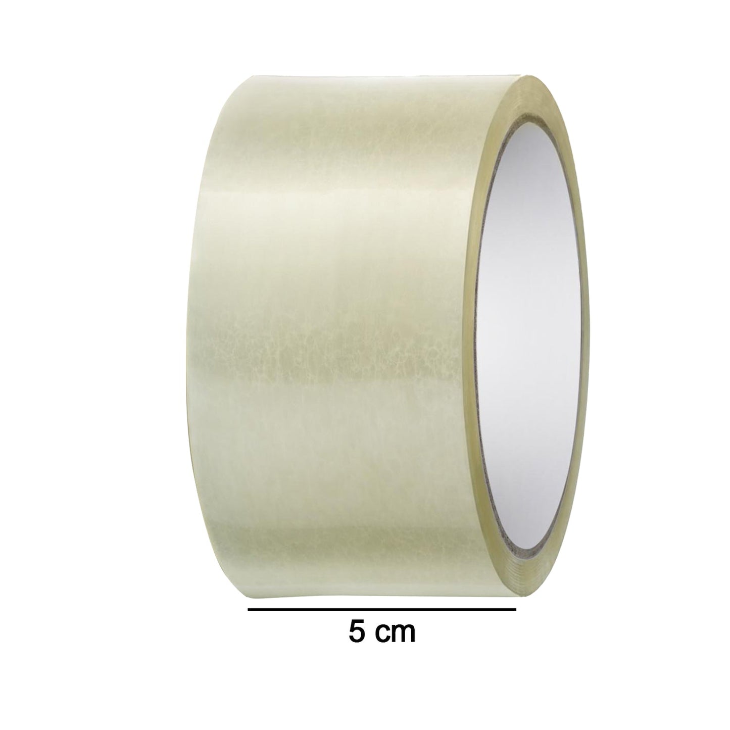 A stack of 120-meter clear high adhesive tape rolls for efficient packaging.