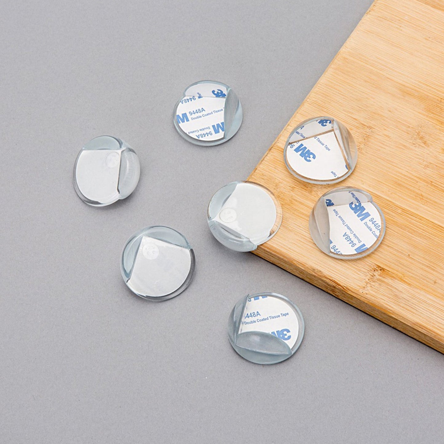 High-quality clear corner guards with pre-applied adhesive for baby safety.