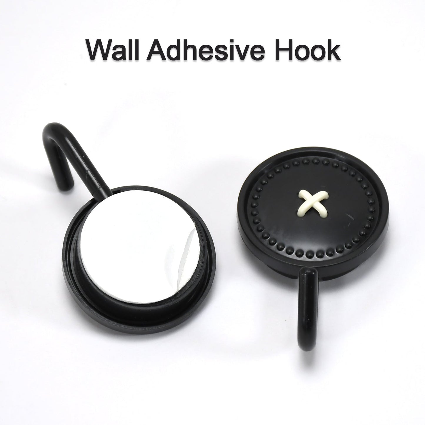 Set of durable heavy-duty adhesive hooks for wall mounting