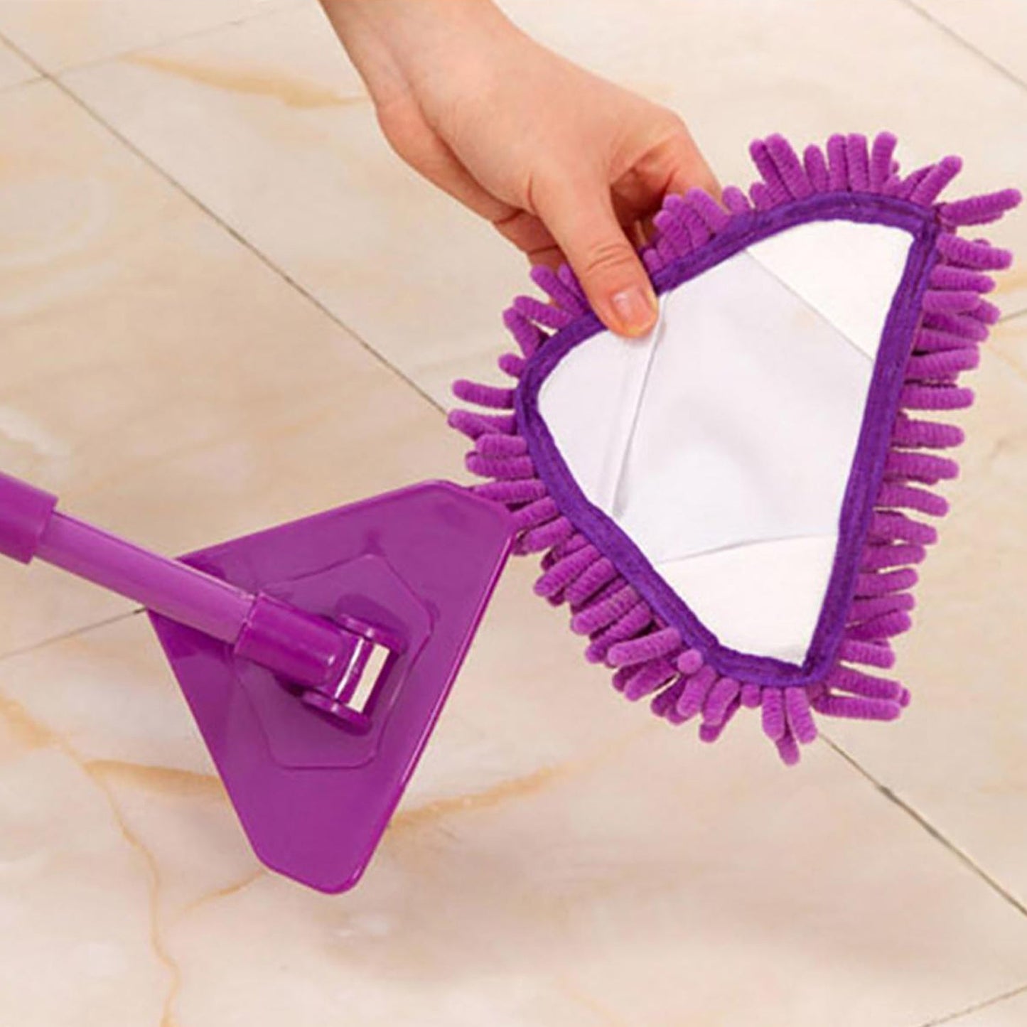 Stainless steel mop designed for easy cleaning of dusty and wet floor surfaces in Indian homes.