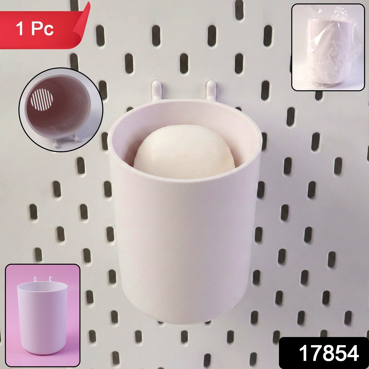 Compact plastic soap holder with effective drainage for bathroom