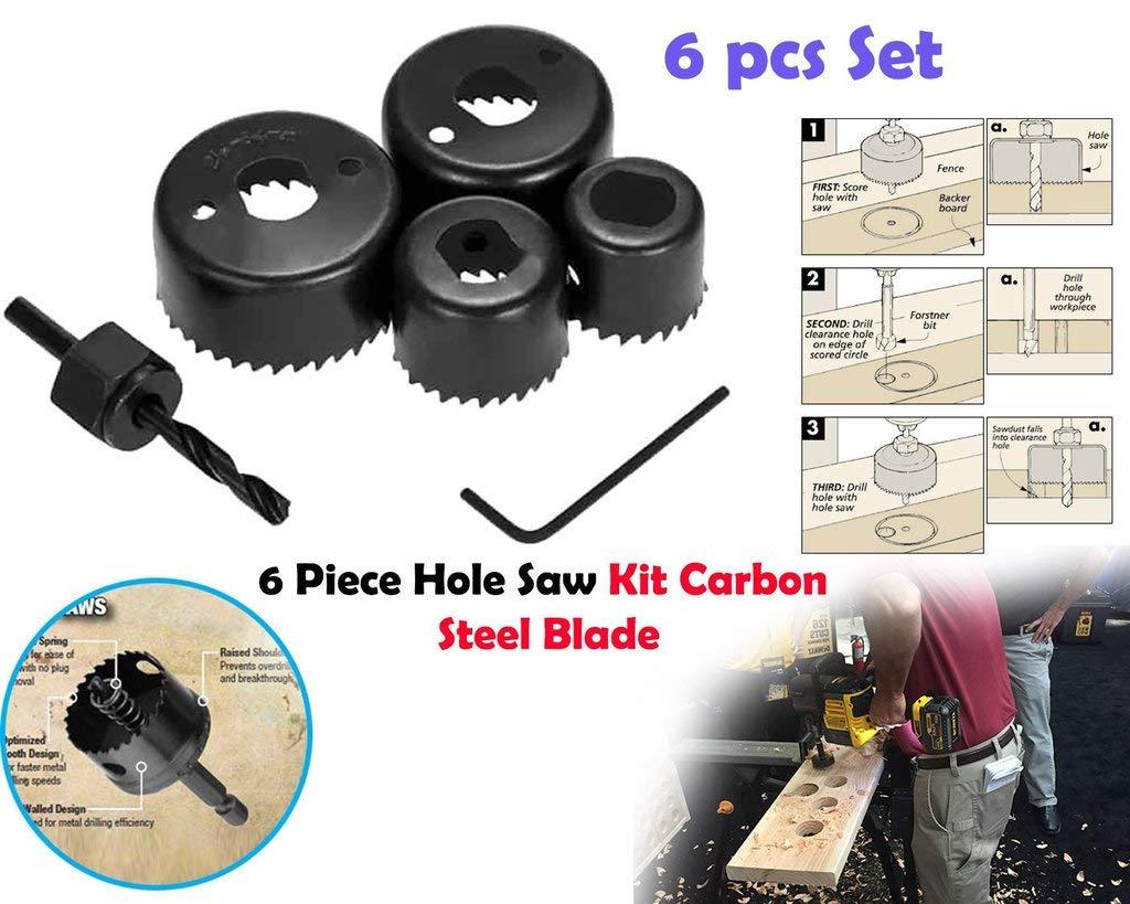 Durable metal carrying case designed for the BoltForce 6-piece hole saw set.