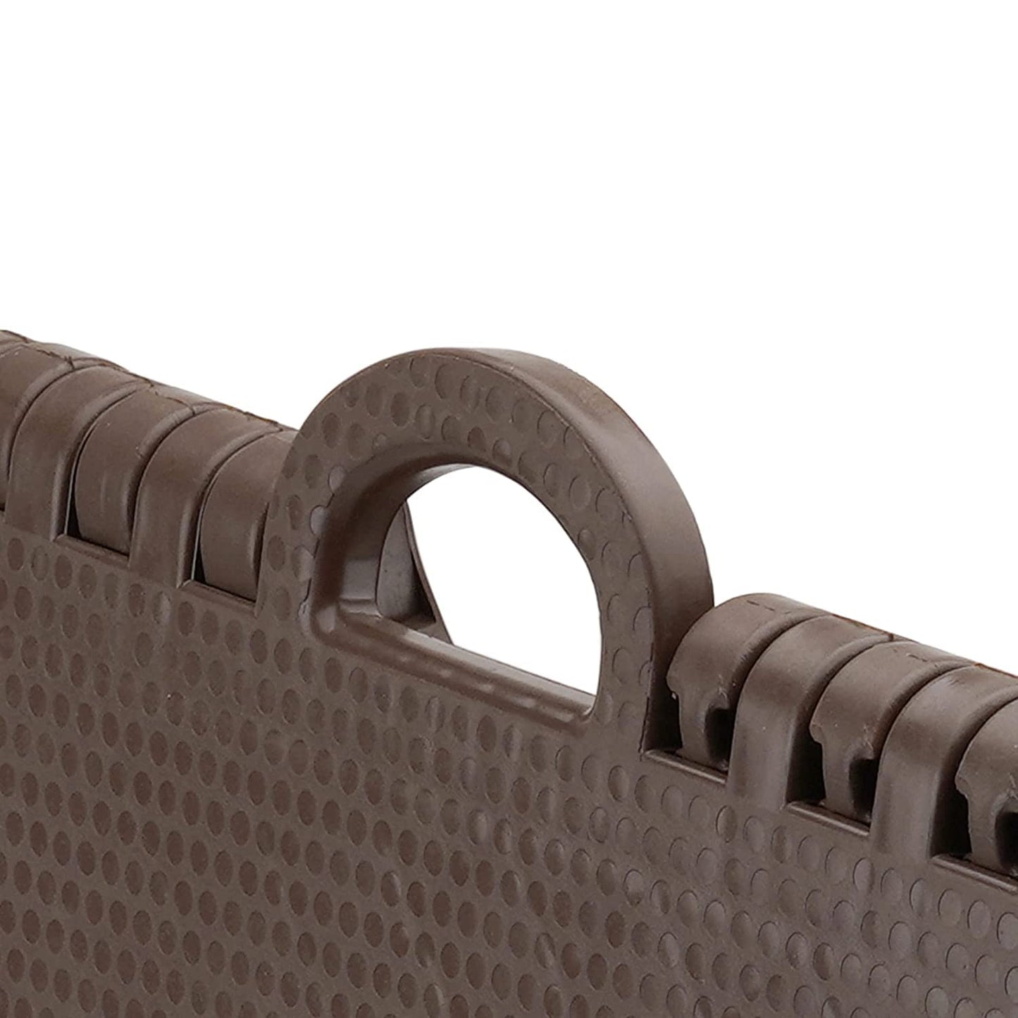 Close-up of the non-slip surface of the 18 Inch Folding Stool, ensuring adult safety.