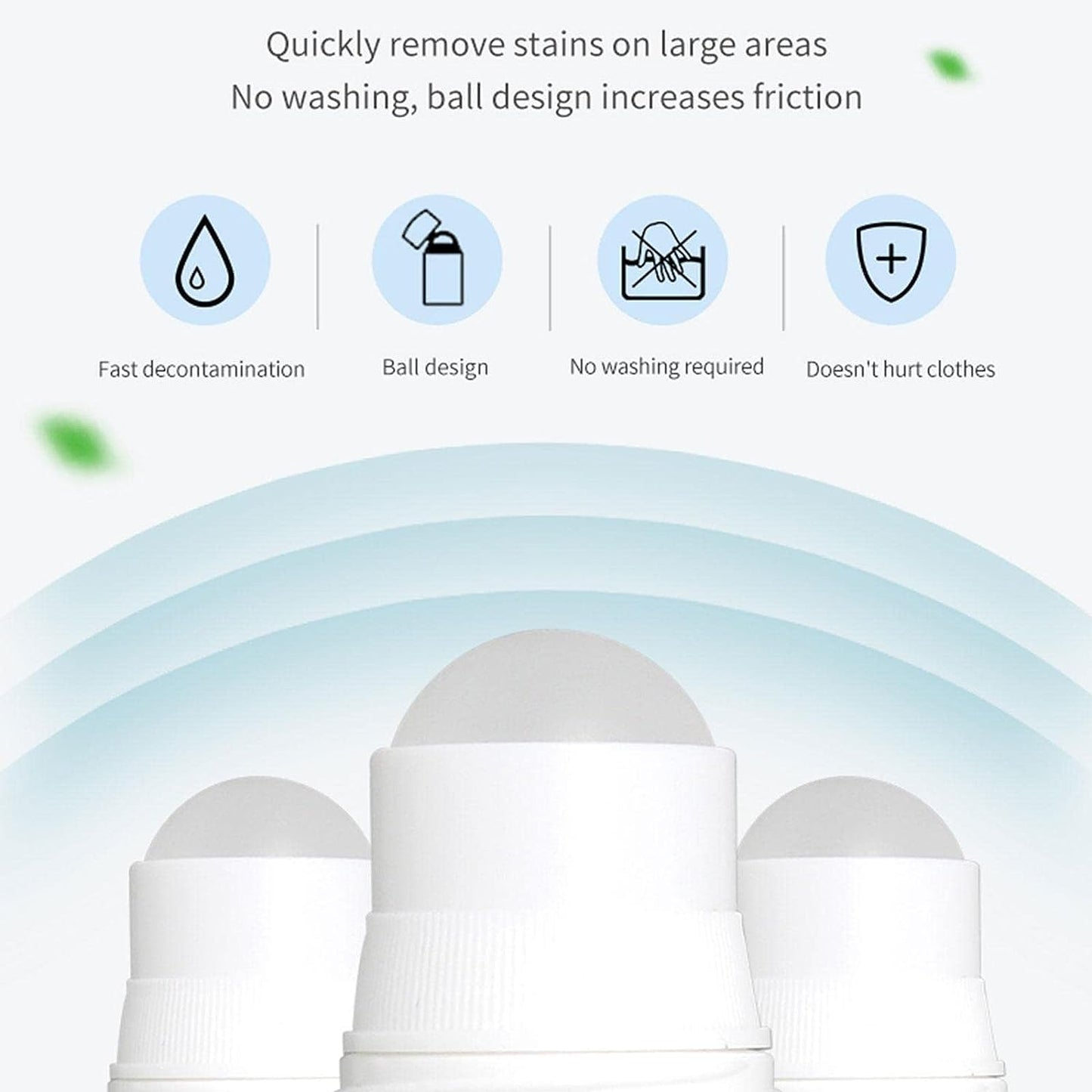 The sleek design of the 50ml clothes stain remover roller.