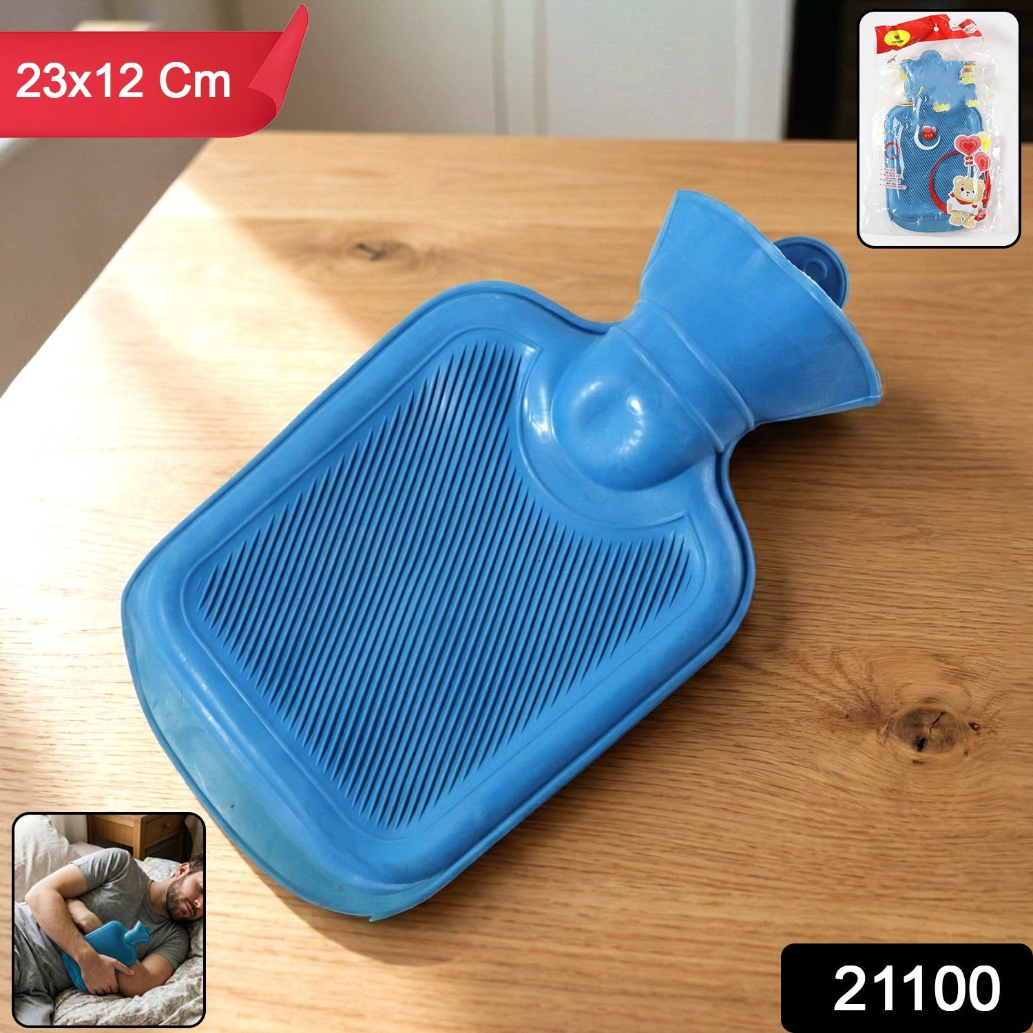 Hot water heat pack for menstrual cramps and abdominal relief